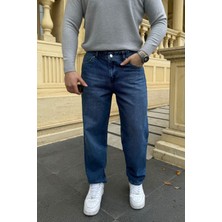 Livio Ferri Erkek Basic Boyfriend Kalıp Yıkamalı Kot Pantolon Jean