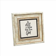 Zebur 46:10  Baskılı Taş Tablo 20X20