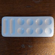 Toprakana Art Porselen Resim Paleti-Seramik El Yapımı 8,5X21,5CM