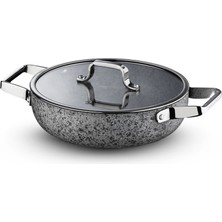 Brioni Stone-H 22 cm Çizilmez Yanmaz Yapışmaz Sahanlık