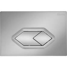 GGAMA Gama Çift Basmalı Gömme Rezervuar Butonu Kumanda Paneli Mat Krom