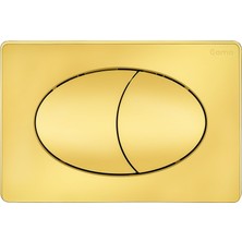 GGAMA Gama Elips Çift Basmalı Gömme Rezervuar Butonu Kumanda Paneli Mat Gold