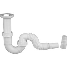 Gama S Sifon Körüklü 32'lik Sığ Rekorsuz Lavabo Gideri