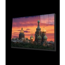 Şehir Manzaralı Moskova Cam Tablo Urban Area Moscow View