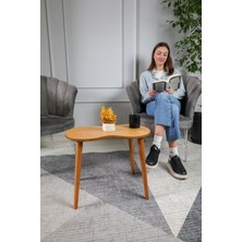 Trihome Meşe Orta Sehpa, Modern Sehpa Yan Sehpa , Yeni Nesil Inkandinav, Minimal Ev Dekor