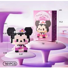 Bricks Yeni Stil Mickey Mouse ve Minnie Mouse Figür 3D Puzzle Yapboz LEGO Hobi Dekorasyon