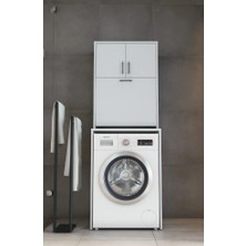 Elay Design Yasemin Kirli Çamaşır Sepetli Çamaşır Makinesi Dolabı