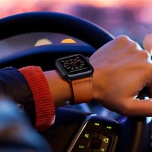 Apple Digizone Apple Watch Uyumlu Seri 1-9 (38/40/41MM) – S10 (42MM) Uyumlu Deri Kordon