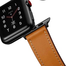 Apple Digizone Apple Watch Uyumlu Seri 1-9 (38/40/41MM) – S10 (42MM) Uyumlu Deri Kordon