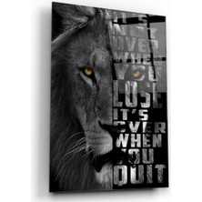 Aslan Motivasyon Cam Tablo