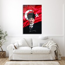 Exela Home Atatürk ve Bayrak Cam Tablo