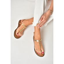 Fox Shoes U291240103 Taba Parmak Arası Sandalet