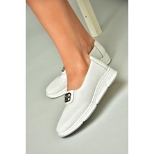 Fox Shoes T555081303 Beyaz Comfort Ortopedik Taban Kadın Ayakkab