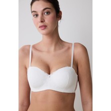 Sequin Lace Lotus Kırık Beyaz Sütyen