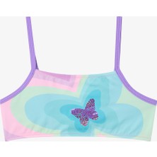 Kız Çocuk Rainbow Butterfly Halter Yaka Bikini Takımı