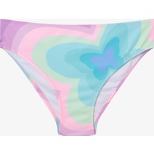 Kız Çocuk Rainbow Butterfly Halter Yaka Bikini Takımı