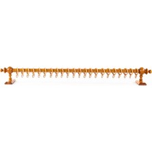 Meşe 100 cm Raysız Rustik Perde Askı Seti (Ahşap Başlık ve Aluminyum Boru)