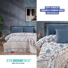 Etehometex Çift Kişilik Baskılı Pamuk Pike