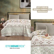 Etehometex Çift Kişilik Baskılı Pamuk Pike