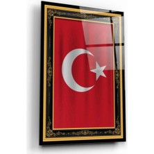 Türk Bayrağı Cam Tablo