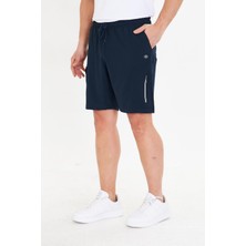 Erkek Stretchfit Kargo Cepli Esnek Şort Lacivert 6040-L