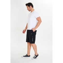 Erkek Stretchfit Kargo Cepli Esnek Şort Siyah 6040-S