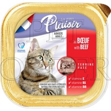 Plaisir Biftek (Sığır) Etli Pate Yetişkin Kedi Yaş Maması 100 gr 6 adet
