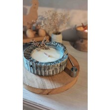 Bohemmum  Özel Seri Tasarım Soya Wax Mum/ 200CC / Lavanta Kokulu Mum / Hediyelik Beton Tasarım Mum
