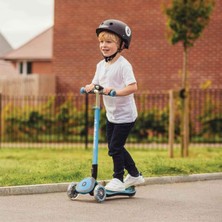 Globber Elite Deluxe 3 Tekerlekli Katlanabilir Mavi Scooter