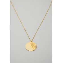 Cayo Largo Jewellery Güneş Madalyon Forse Zincir Gümüş Üzeri Altın Kaplama