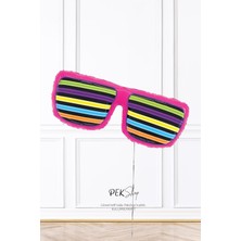 Neon Gözlük Şekilli Folyo Balon Grabo Balon Festival Balonu