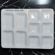 Toprakana Art Porselen Resim Paleti-Seramik El Yapımı 21X16CM