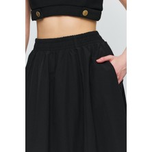 3950 Cep Detay Mevlana Etek Siyah