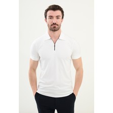 Penye Polo Fermuarlı Yaka