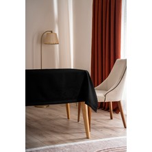 NEEA HOME Jumbo Dertsiz Pano Siyah Masa Örtüsü Masaörtüsü Silinebilir Kir Leke Tutmaz Sıvı Geçirmez
