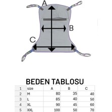 DNC Hasta Taşıma Lifti Bezi Tam Vücut Katı Kumaş Hasta Kaldırma Askısı
