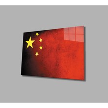 Çin Bayrağı Cam Tablo  ,china Flag