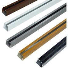 Antrasit 350 cm Ray Rustik Perde Askı Rayı Aluminyum Ray)