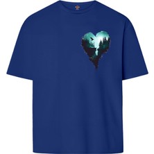 Book OrBook Heartofnature  Çift Iplik Dokumalı Rahat Kalıp PAMUK T-Shirt