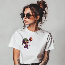 Book OrBook Crochetzombie  Çift Iplik Dokumalı Rahat Kalıp PAMUK T-Shirt