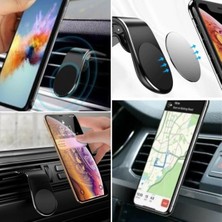 Aots ® Havalanndırma Izgarasına Takılabilen Mandallı Mıknatıslı Oto Araç Içi Manyetik Telefon Tutucu