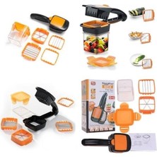 Aots® Quick 5 In 1 Büyük Hazneli Pratik Hızlı Meyve Sebze Doğrayıcı Rende