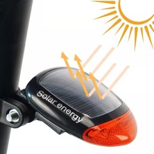 Aots® LED Güneş Enerjisi ile Şarj Edilebilir Bisiklet Kuyruk Lambası Solar Bisiklet Lambası
