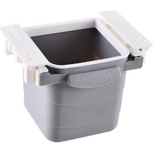 Aots® Mini Masa Çöp Kovası Plastik Tezgah Altı Geri Çekilebilir Yapışkanlı Görünmez Bölme Pratik