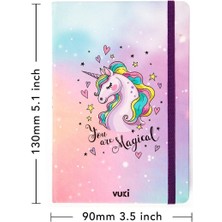 Vuki Desenli Sert Kapak Lastikli Defter A5