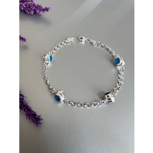 Zeta Jewel Kadın Camgöz Gümüş Bileklik