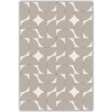 The Reef Design Yarım Daire Geometrik Desenli Hali Dekoratif Halı Oturma Odası Halısı