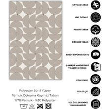 The Reef Design Yarım Daire Geometrik Desenli Hali Dekoratif Halı Oturma Odası Halısı