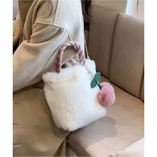 Arona Kadın El Çanta Ekru Peluş Şehirli