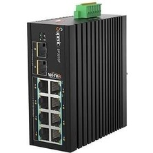 Wı-Tek 8port 240W Full Poe WI-SP3010F 8ge Gıgabıt 2x Sfp Yönetilemez Endüstriyel Switch